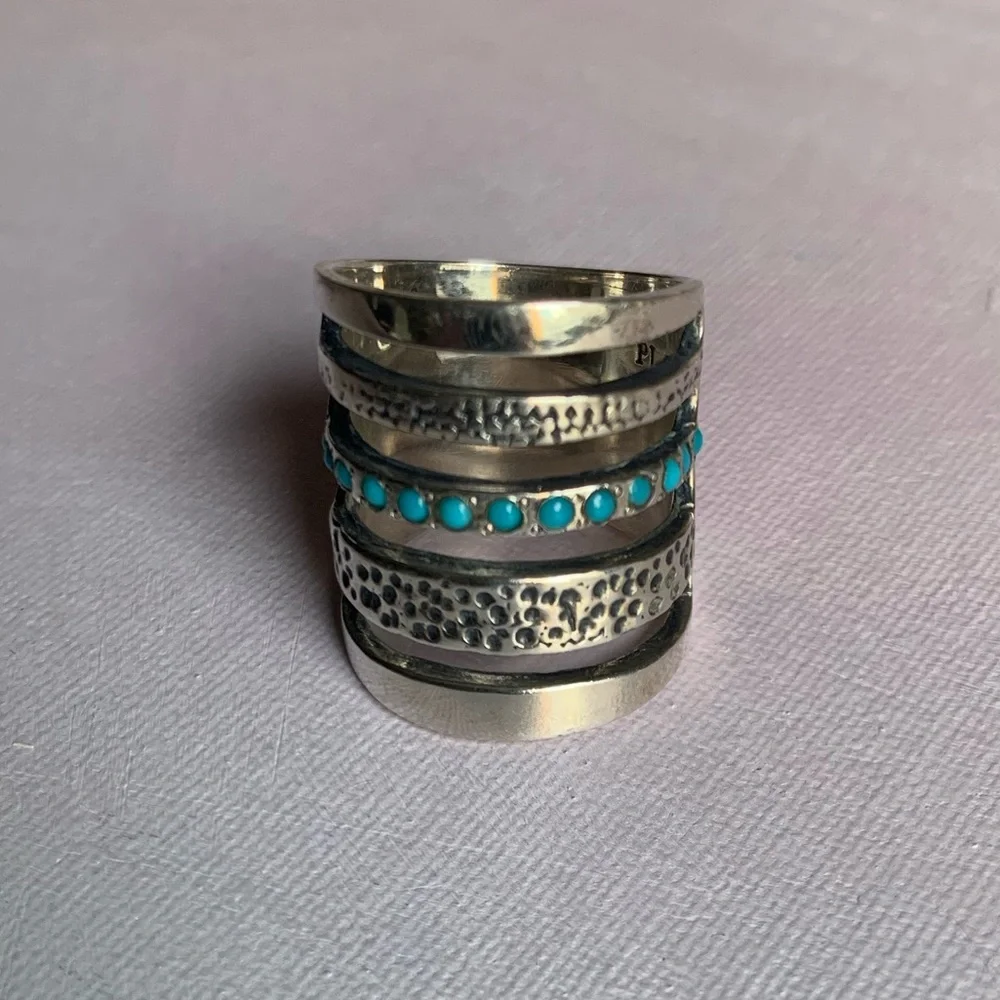 Pamela Love turquoise and silver Cage Ring - Picture 5 of 5